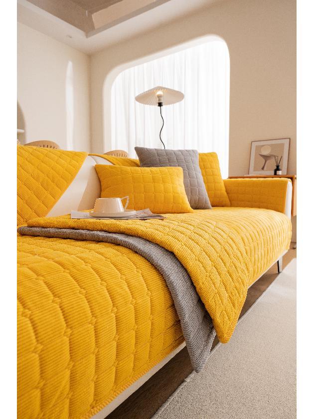 Nordic Pastoral Style Non-Slip Plush Sofa Cushions for All Seasons