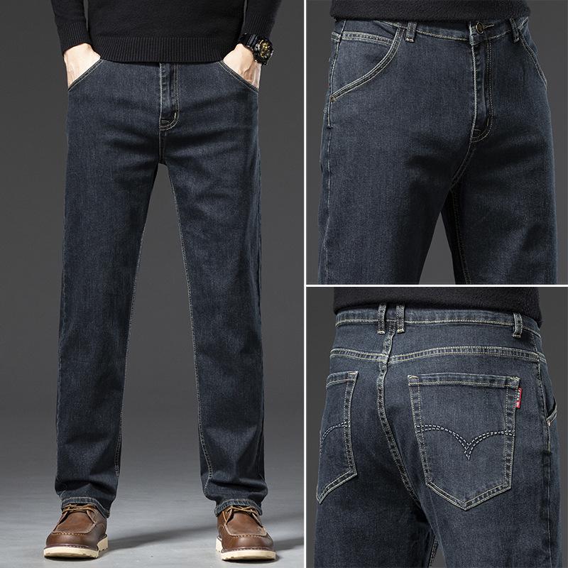 

Мужские джинсы прямого покроя с широкими резинками - хлопок Xinjiang 30 (23 inches) 120 lbs