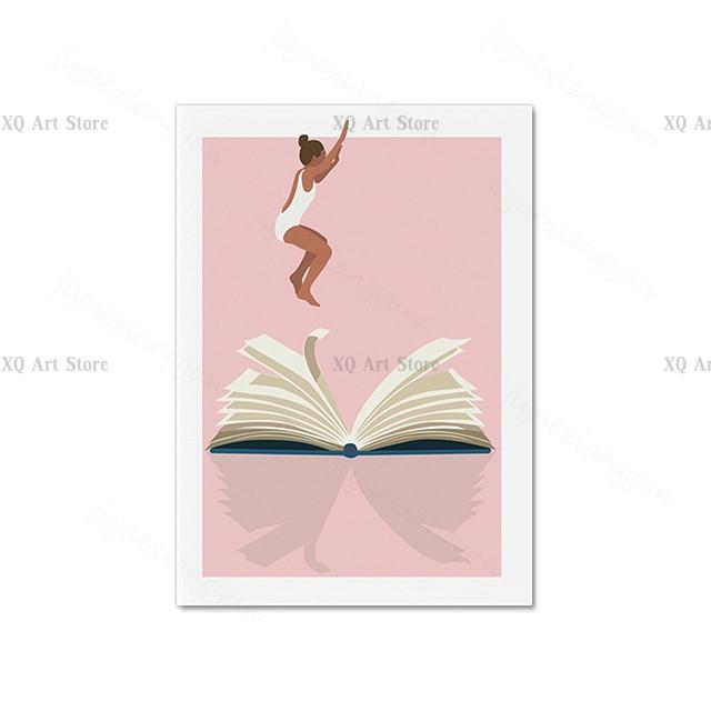 Nordic Poster Pool Party Swim Diving Bathtub Coffee Girl Abstract Wall Art Print Canvas Painting Decor Pictures Living Room Home