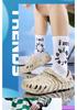 Men's 2025 Summer EVA Thick Sole Open Toe Sandals - Soft Sole Beach and Outdoor Sports Slippers with Fingerprint Hole Design