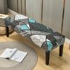 Dining Bench Cover Stretch Upholstered Bench Slipcover Printed Bench Seat Protector Rectangle Bench Covers for Dining Room Bedroom Living Room Kitchen