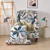 Floral Wing Chair Cover Stretch Spandex Wingback Chair Covers Single Sofa Slipcovers Non Slip Armchair Cover Furniture Protector