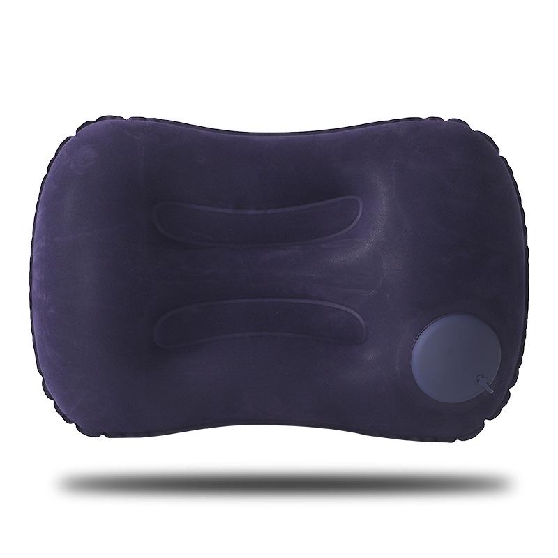 Flocked Inflatable PVC Travel Pillow for Camping and Outdoor Naps