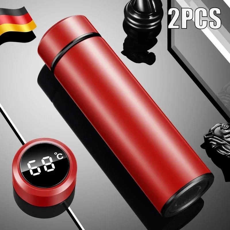 Inteligentny wyświetlacz temperatury, kubek termiczny ze stali nierdzewnej 304, butelka termiczna, długotrwała konserwacja ciepła, ładna butelka na wodę
