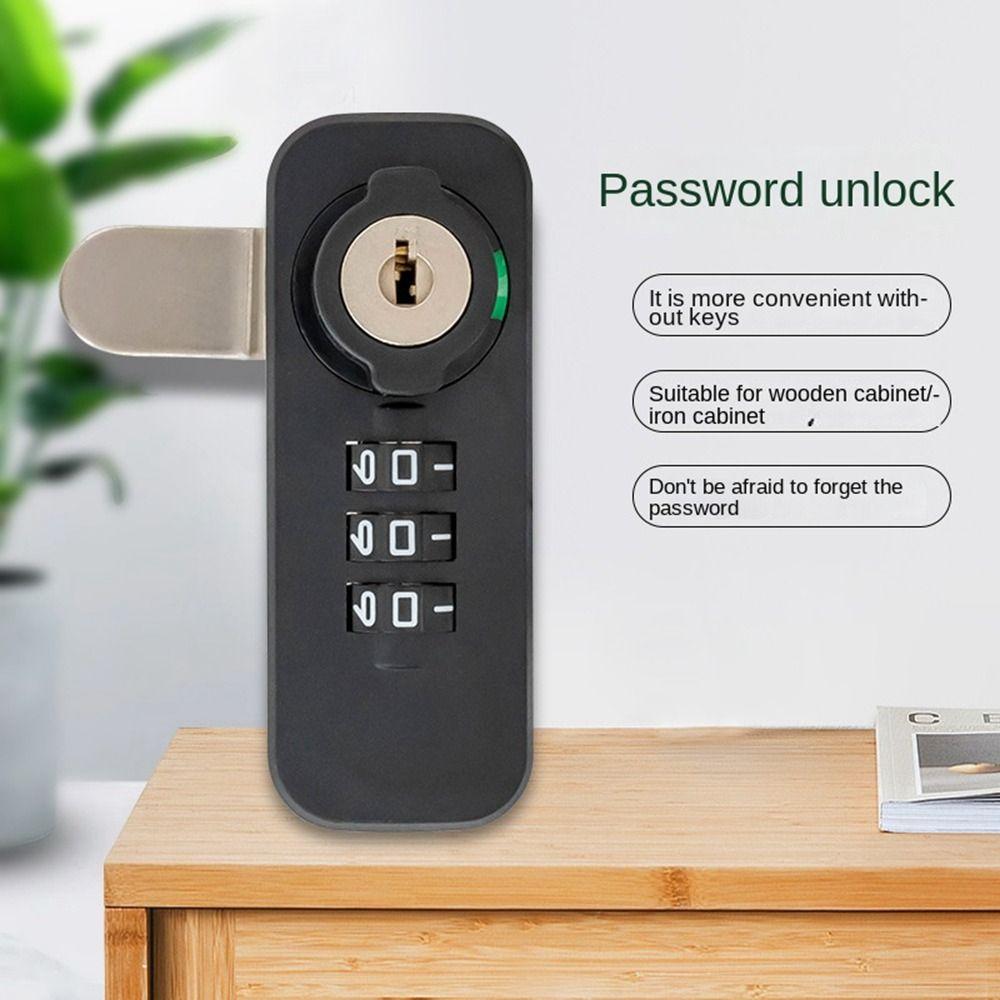 3 Digital Code Combination Lock Anti-theft Drawer Lock New Password Lock  Cupboard Drawer