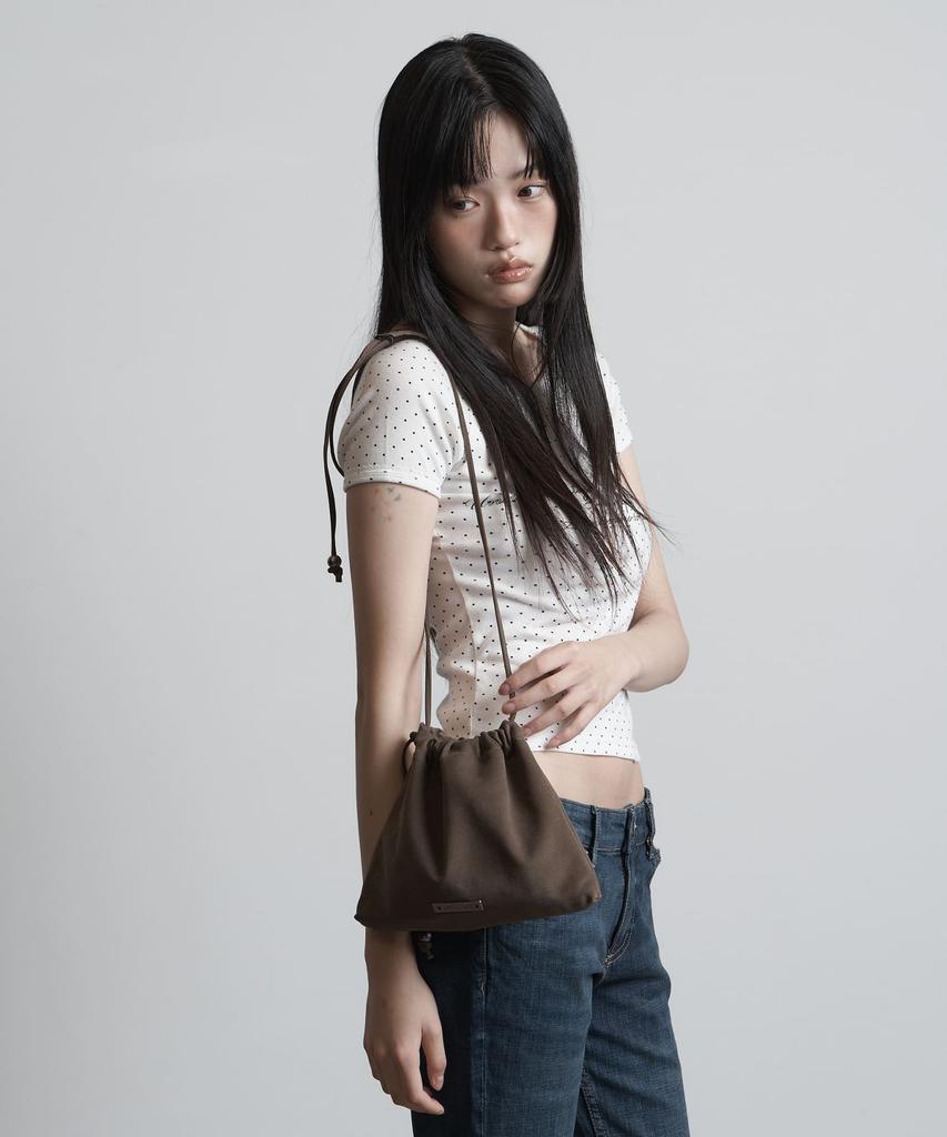 Peanut Loop Solid Pouch Bag Khaki