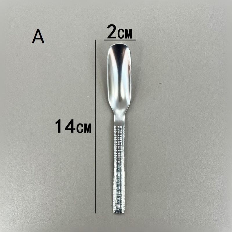 Stainless Steel Spoon Hammer Handle Fork Coffee Tea Fruit Spoon Scoops Watermelon Ice Cream Dessert Spoons Tableware