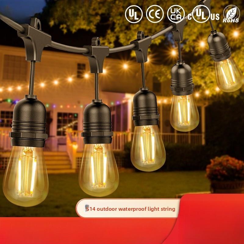S14 Light String Marquee Outdoor Camping Decoration Atmosphere Light Led Christmas Light String