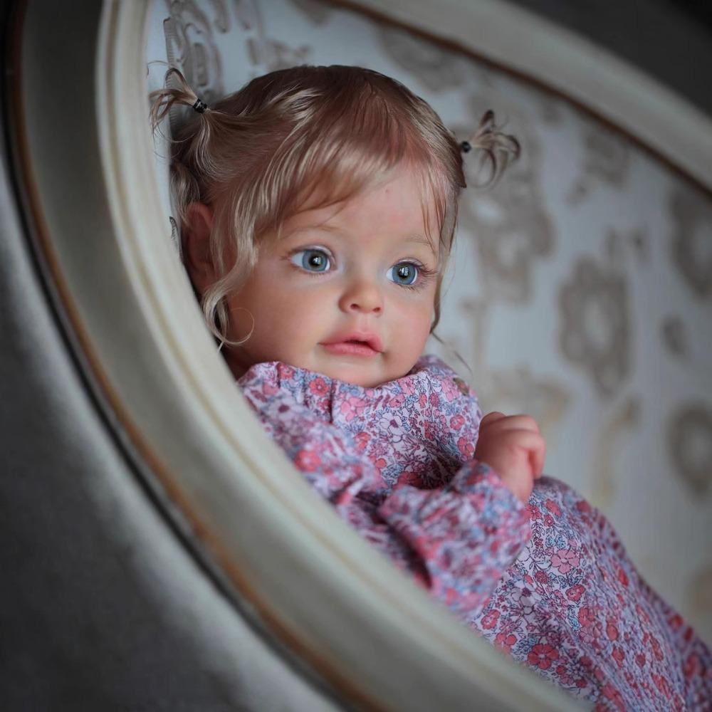 Oryginalna marka Reborn Lalka dla Malucha Sue Sue 24'' 60cm Miękka bawełna Wypchane Tkaninowe Ciało Lalka Reborn Real Jak 3D Malowana Skóra Noworodka Lalka dla Dzieci