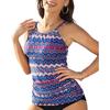 CHARMLEAKS Dámské tílka topy plavek s vysokým výstřihem Slim Fit Ruched plavky pouze UPF50+