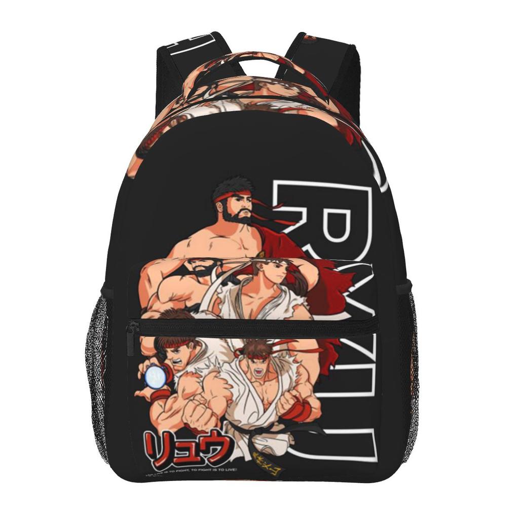 Ryu Street Fighter II Turbo Hyper Fighting Backpack Student Boys Girls BookBag Children School Bag Shoulder Bags for Men Women