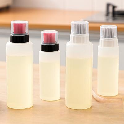 Küchenwürzsauce Flasche Drücken Silikonpinsel Ölflasche, Tragbare Lebensmittelqualität Outdoor Grillölkanne mit Skala, Squeeze-Ölflasche