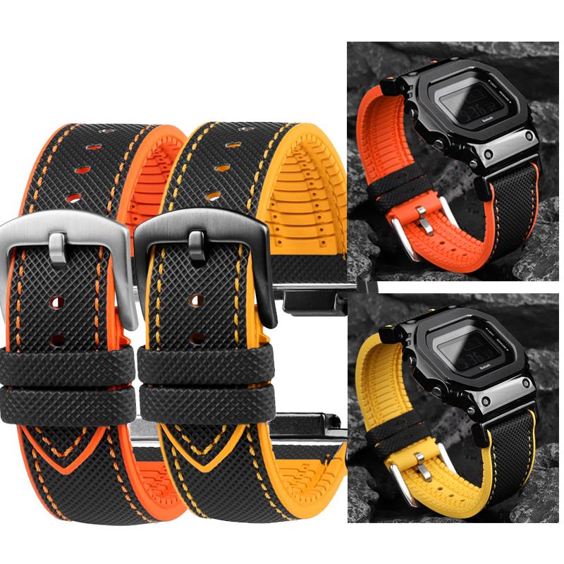 dw5600 DIY For Casio G-SHOCK DW-5600 GW-B5600 GW-M5610 GM-2100 GA-2100 Watchband GM GA-110 fluoro rubber Watch strap accessories