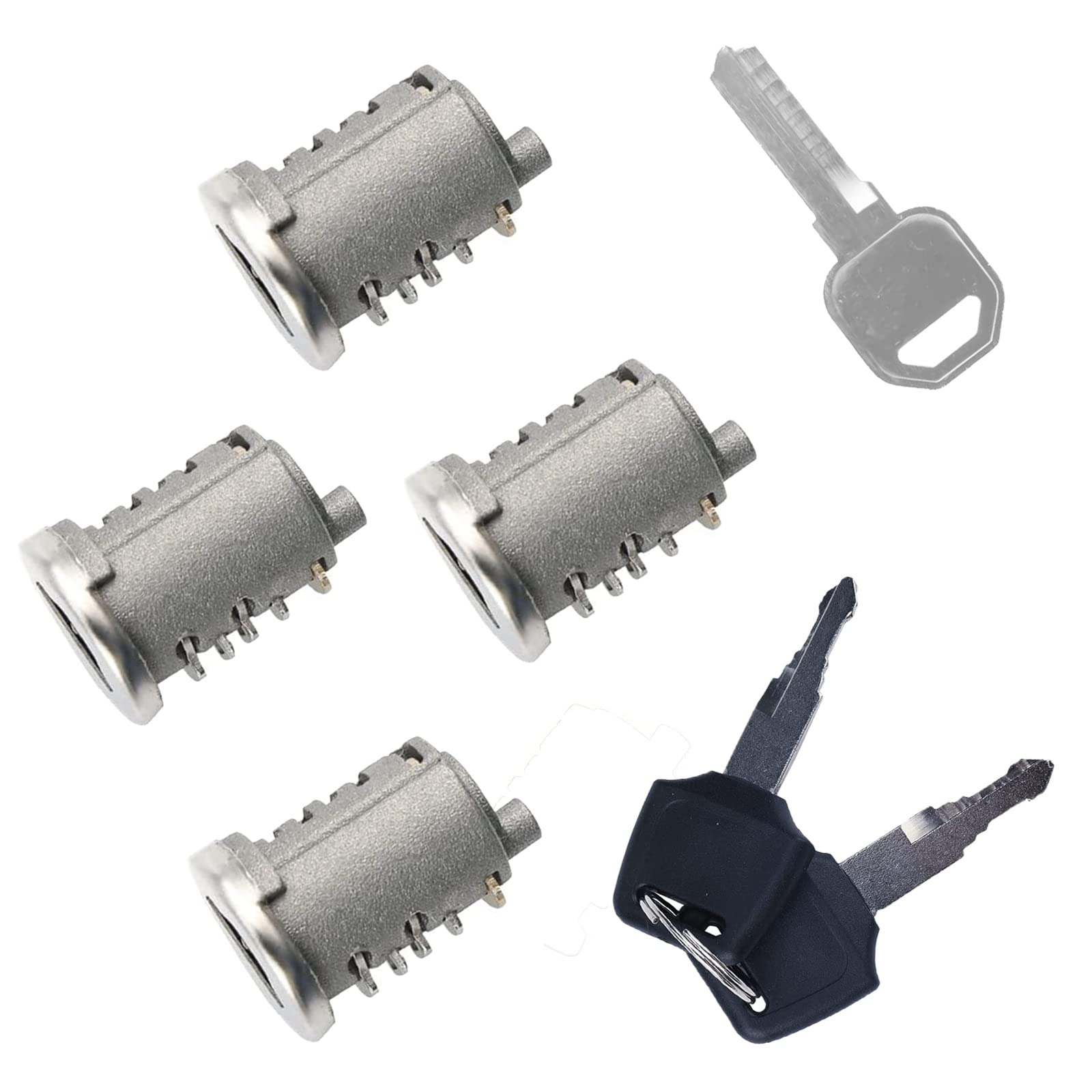 

LHCDQSKCW Комплект из 4 цилиндров замка, совместимый с компонентами багажника на крышу Yakima SKS, один ключ for Yakima SKS