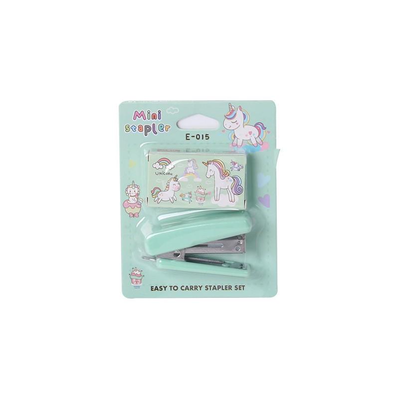 Cartoon Mini Stapler Set: Cute Candy-Colored, Labor-Saving Stationery for Students