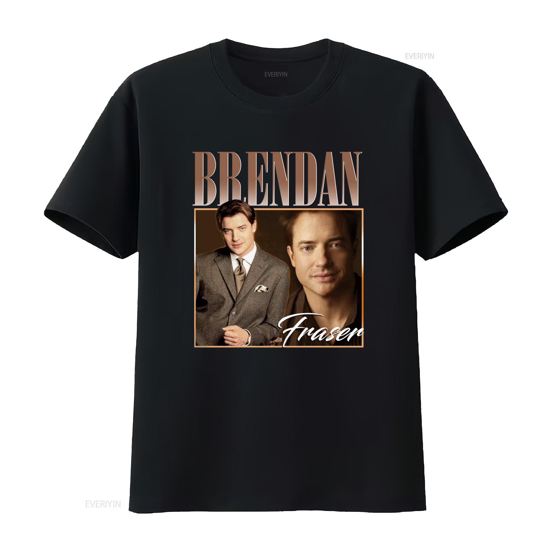 

Brendan Fraser Vintage T Shirt Homage Merch Tarzan Movie Actor Print Classic vintage Washed Slightly streetwear homme Casual 4XL