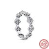 925 Sterling Silver Rings Feather Heart Pavé Sparkling CZ Round Lucky Rings for Women Charms Jewelry