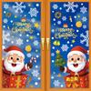 Pvc Festive Christmas Snowflake And Santa Static Stickers For Decoration Window