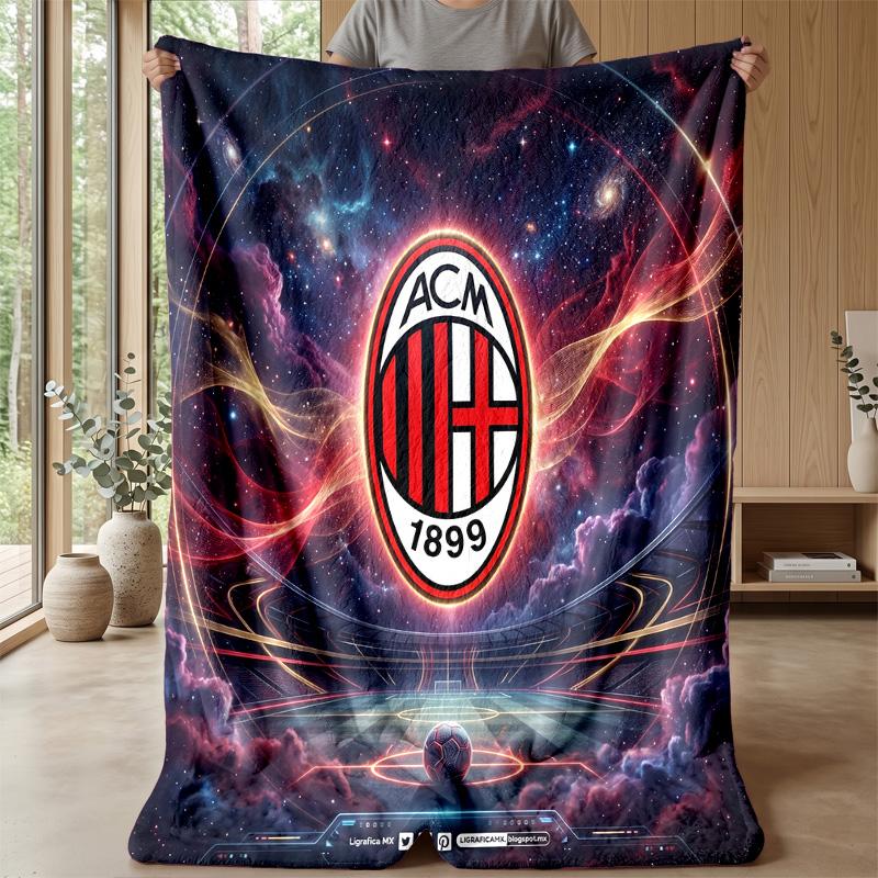 AC Milan Theme blanket Soft Flannel Blanket Plush Throw Blanket Cozy Sofa Bed Blanket for Home Decor