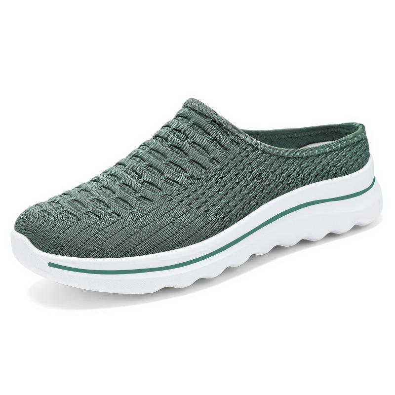Women's shoes summer new one-pedal slippers outer wear fly-woven breathable bag head half drag soft sole light casual shoes wholesale