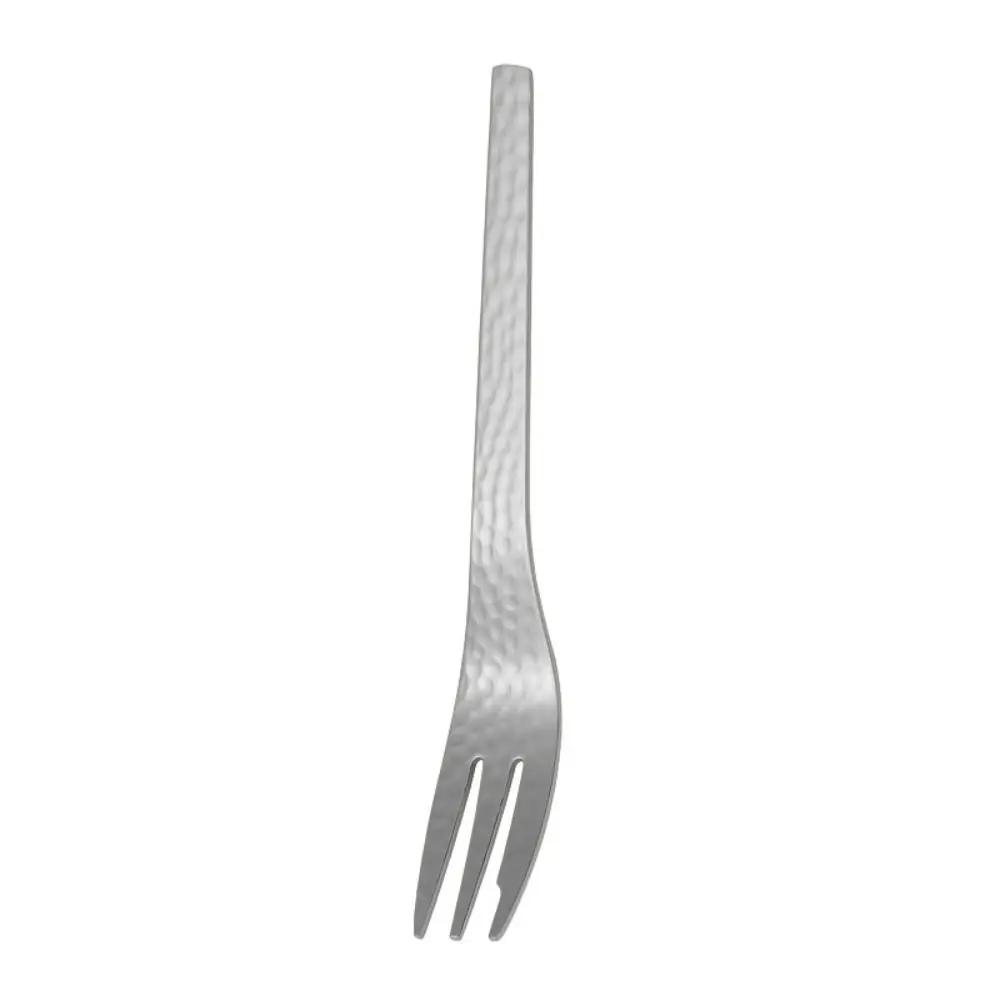 Tableware Teaspoon Creative 304 Stainless Steel Japanese Style Fruit Fork Hammer Pattern Design Stirring Spoon