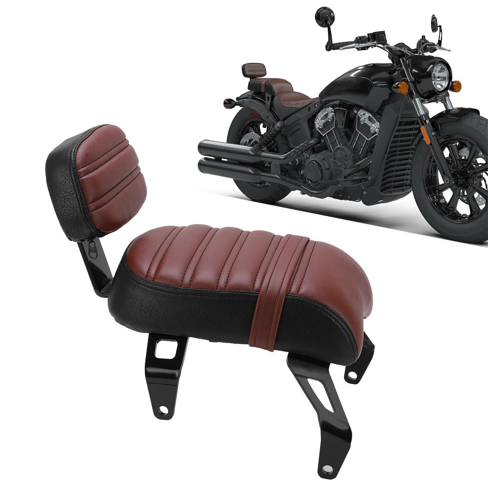 

Rear Passenger Seat with Backrest Kits Replacement for Indian Bobber 2018‑2023