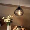 Pendant Lamp - NETTLIFE - 1fla - Black - E27 - Metal 150 Cm