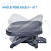 Office Footrest, Adjustable Height and Tilt, 45 x 34 cm, Grey