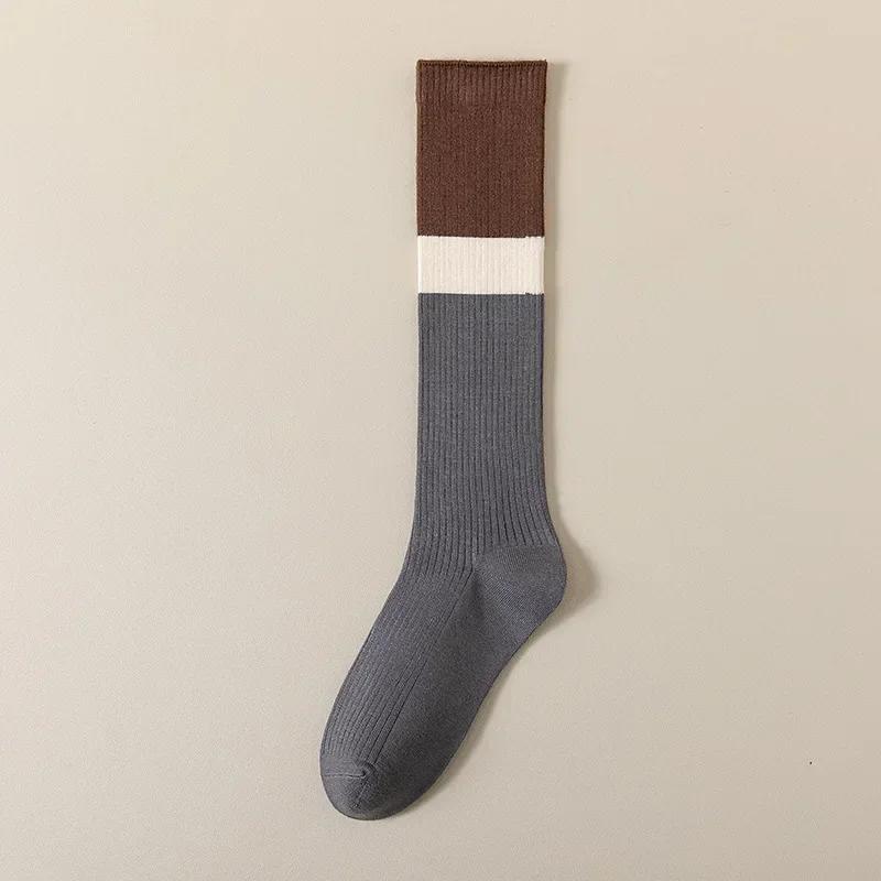 Stockings Women Knitted Cotton Color Matching Knee Socks Women Stockings Jk Japanese Style School Girls Long Socks Stockings Sox