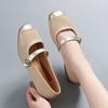 women fashion sweet light brown comfort square heel shoes for office career party lady elegant beige footwear ab545