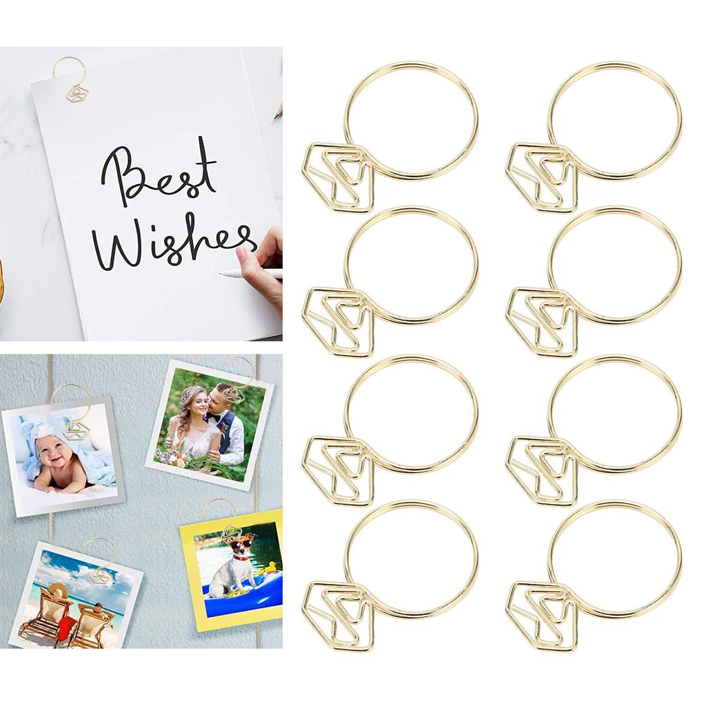 100Pcs Cute Paper Clips  Style Anti Slip Sturdy Electroplated Metal Fancy Paperclips for Family 