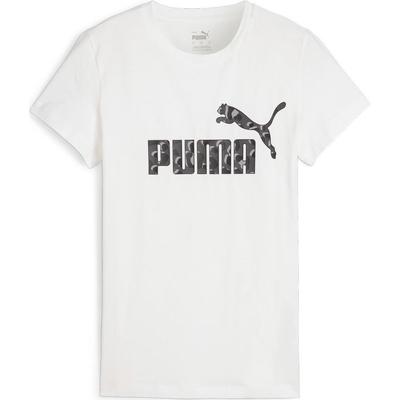 Puma Letter Print American Vintage Sports Casual Crew Neck Short Sleeve T-Shirt Women Tops White 630856-02