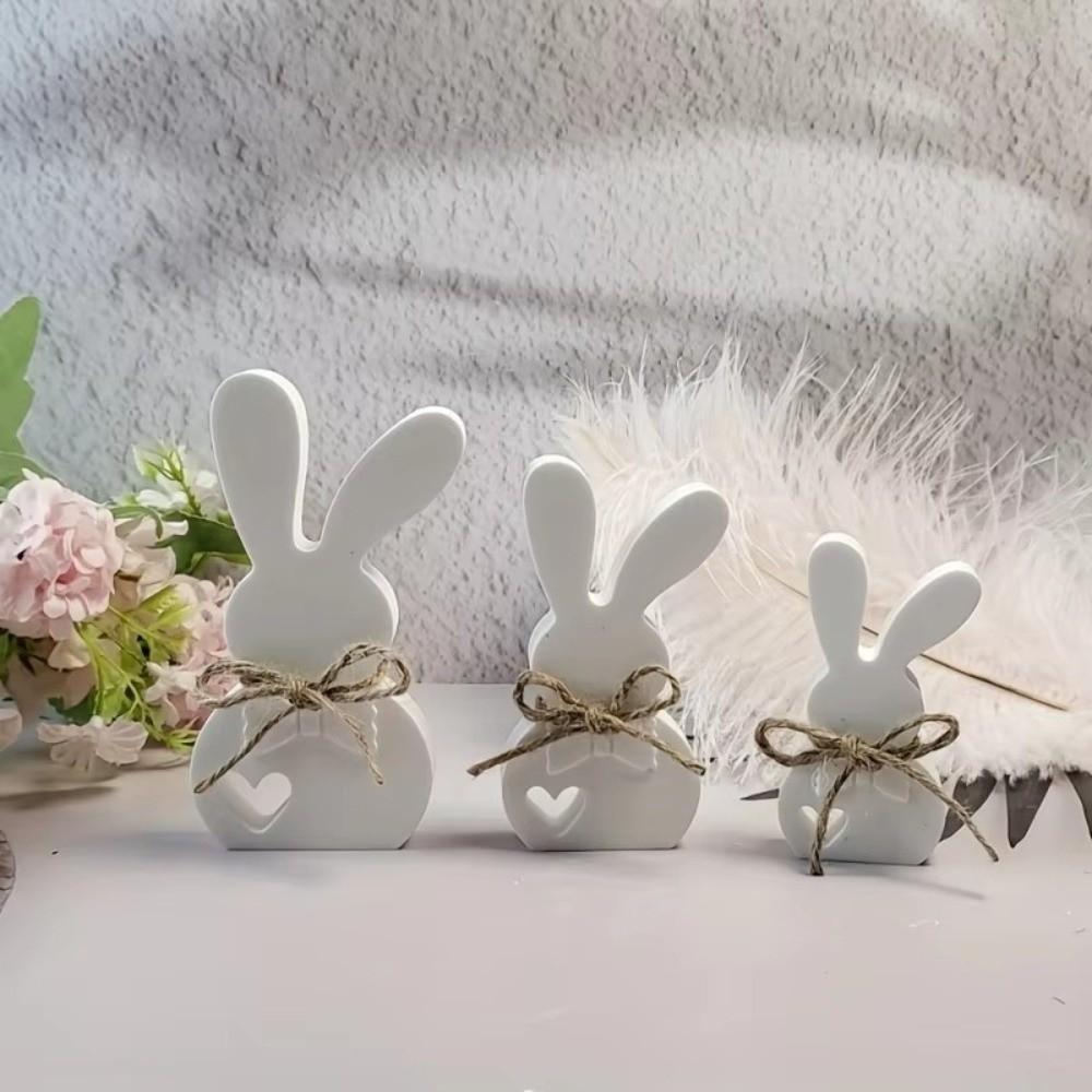 Cute 3D Bunny Mold Non-Stick Resin Casting Molds Easter Rabbit Silicone Mold  Aromatherapy