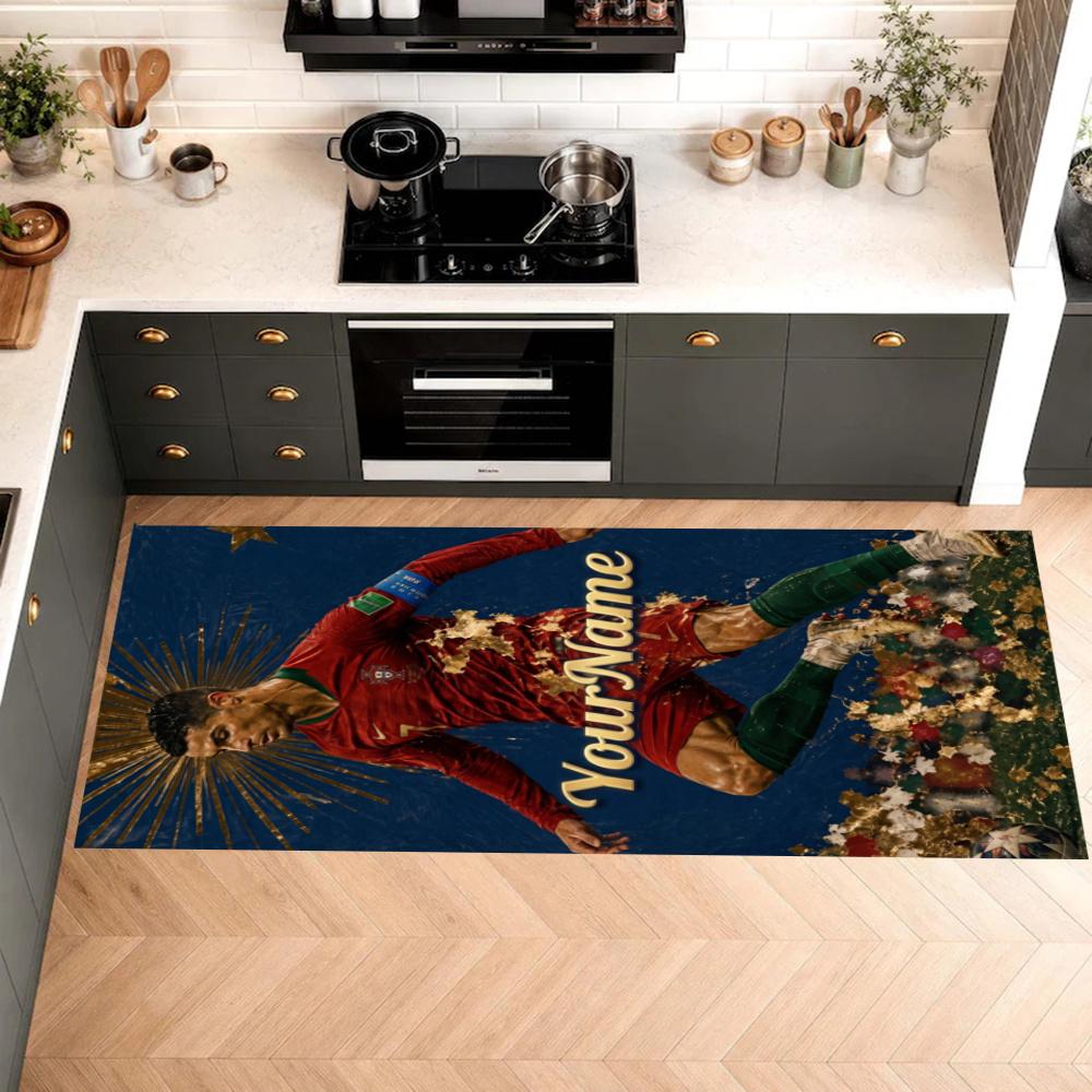 Cristiano Ronaldo Customize Your Name Kitchen Rug Runner Rug Laundry Mat Hallway Entryway The Best Gift Choice