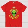 I Don't Believe in Humans Cotton Summer Casual Cool Loose T-Shirt