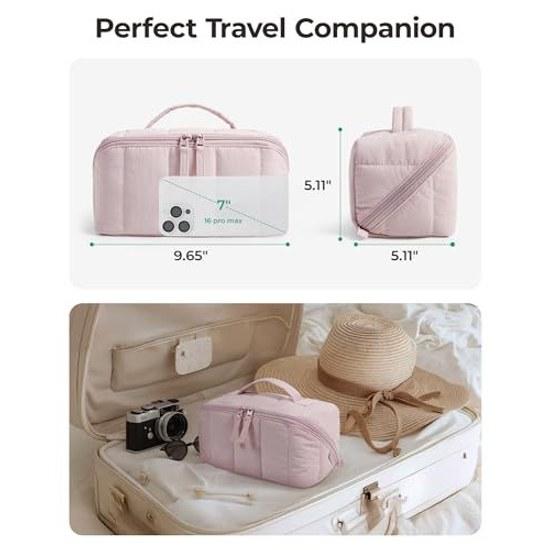 BAGSMART Makeup Box Cosmetic Pouch Large Capacity Travel Portable Popular Multifunctional Larger Storage