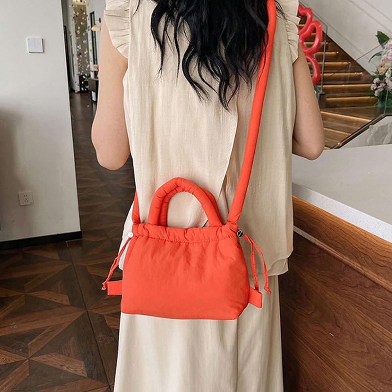 Yogodlns Fashion Small Puffer Tote Bag Designer Padded Women Shoulder Bags Nylon Down Cotton Crossbody Bag Mini Lady Handbags