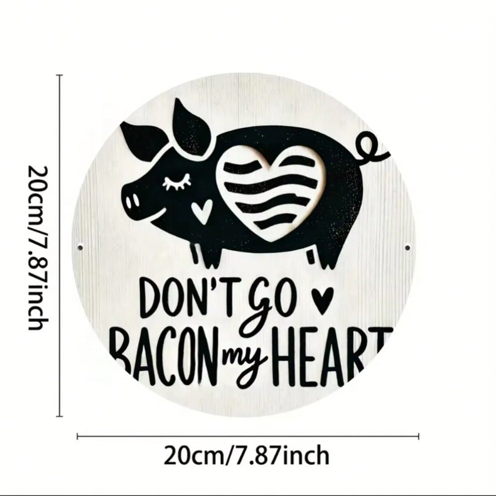 Pig Themed Metal Tin Sign Wall Decor For Man Cave Home Garden Bar