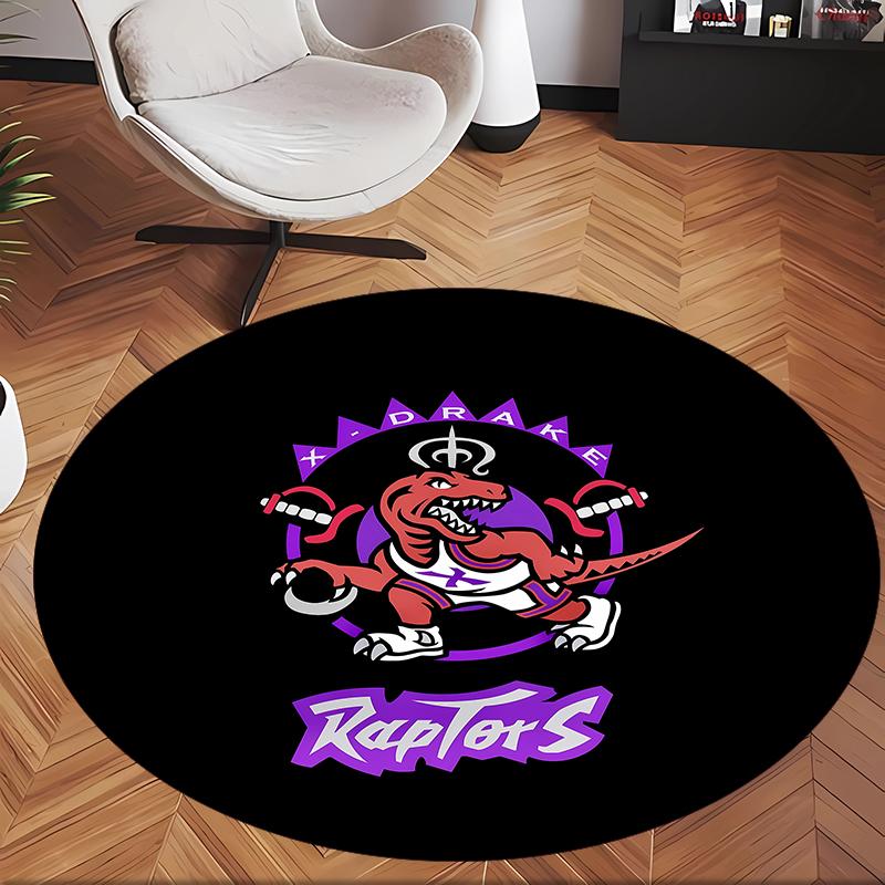 Toronto Raptors (1) Ofis için Yuvarlak Halı Ofis, Yatak Odası, Oturma Odası ve Ev Alanı için Dekoratif Yer Halısı