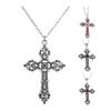 Gothic Retro Necklace Alloy Vintage Pendant Necklace Engraved Floral Necklace Unisex Jewelry for Men Women Party Gatherings