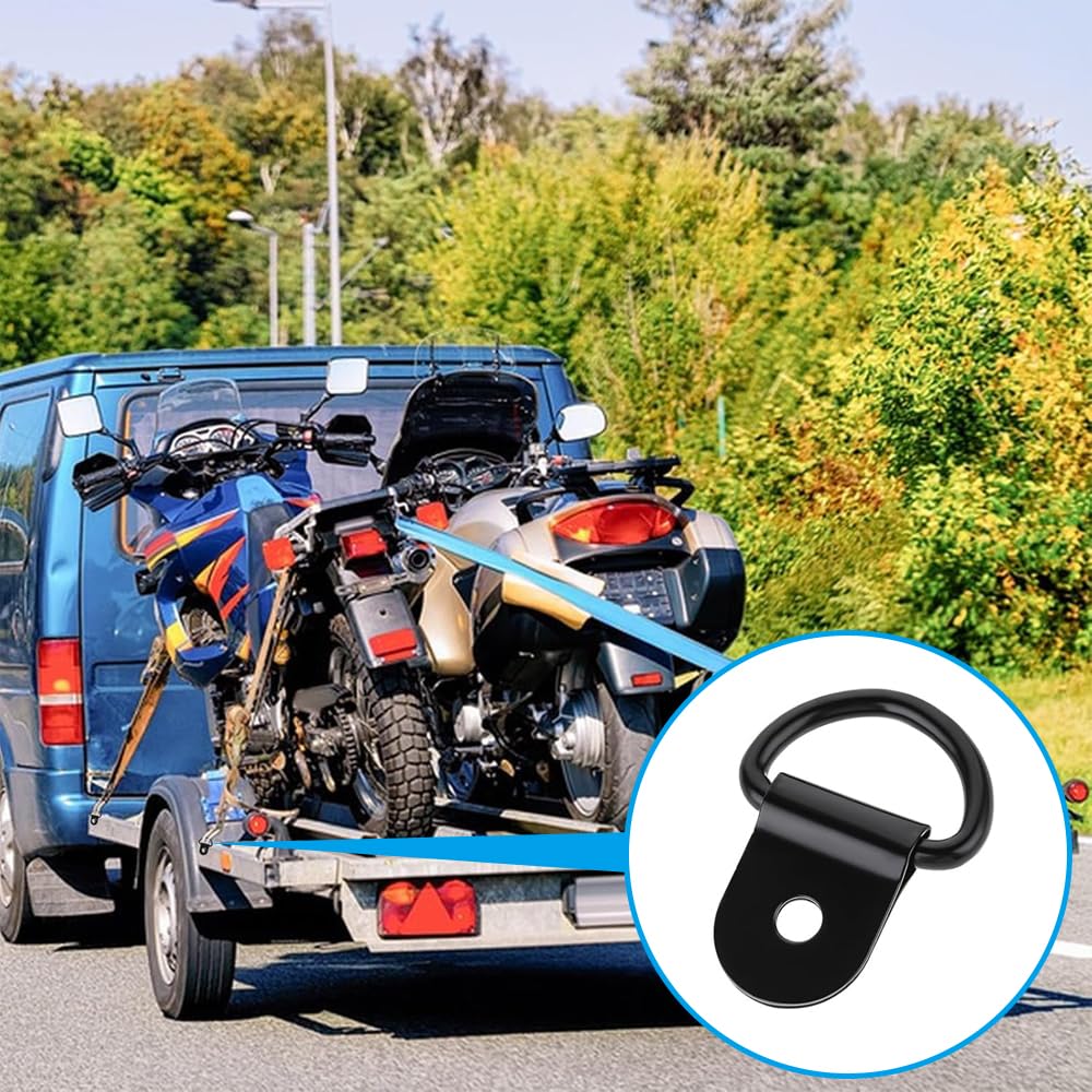Set of 20 Tie Down Rings Motorcycle Luggage Hooks Utility Hooks 6.5mm Holes Strong Durable Stainless Steel Universal Luggage Hooks