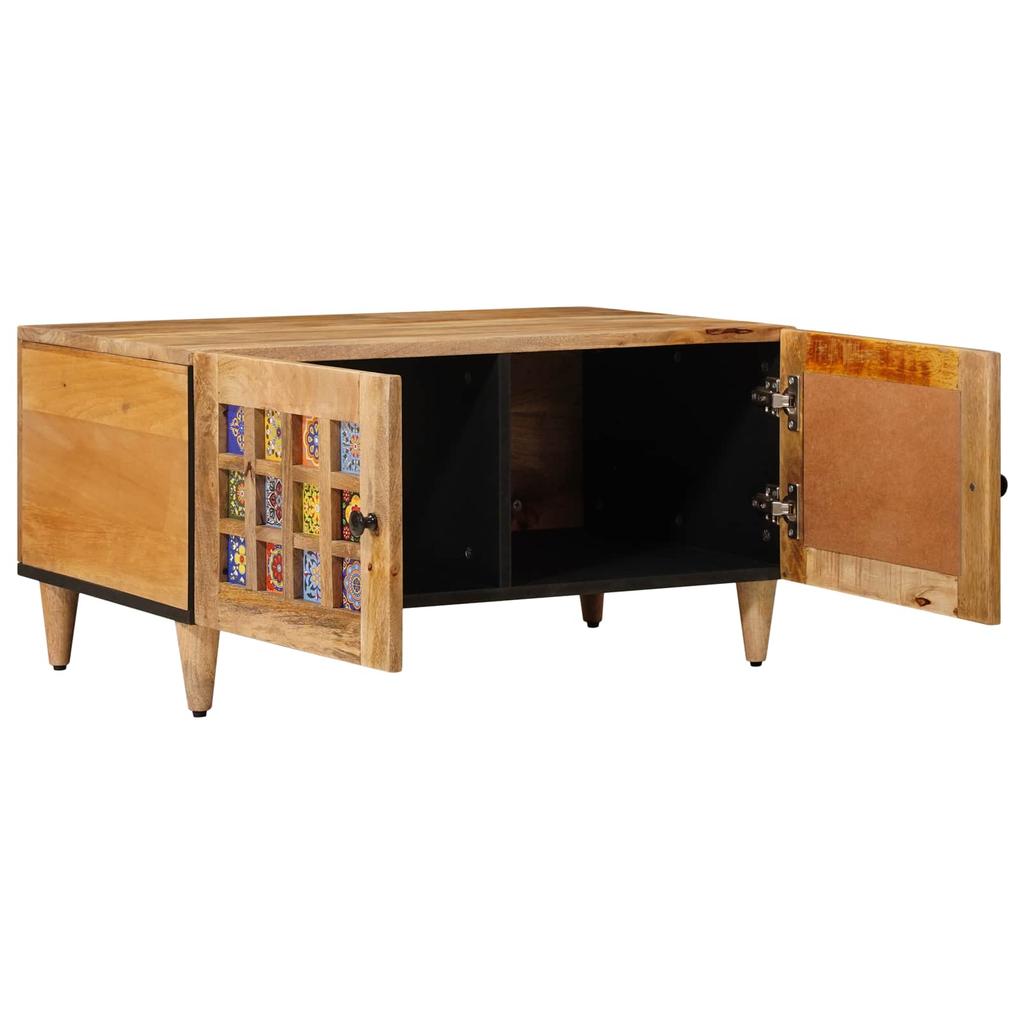 Coffee Table Natural 80 X 50 X 40 Cm Solid Mango Wood