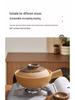 Unglazed, High-temperature, Single-handle Clay Pot for Claypot Rice; Dry-heat Resistant, Perfect for Home or Commercial Use.
