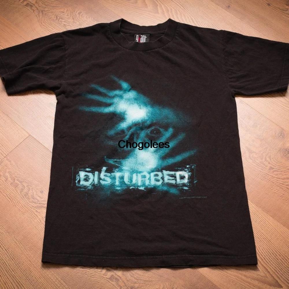 

2000 Disturbed T Shirt S Vintage 2 Sided Graphic Tee Nu Metal Band Heavy Hard Ro Unisex T-Shirt S