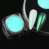 1Bottle White Chrome Pearl Nail Powder Shine Glitter Shell Auroras Nail Dust Mirror Effect Pigment Manicure Nail Art Decoration