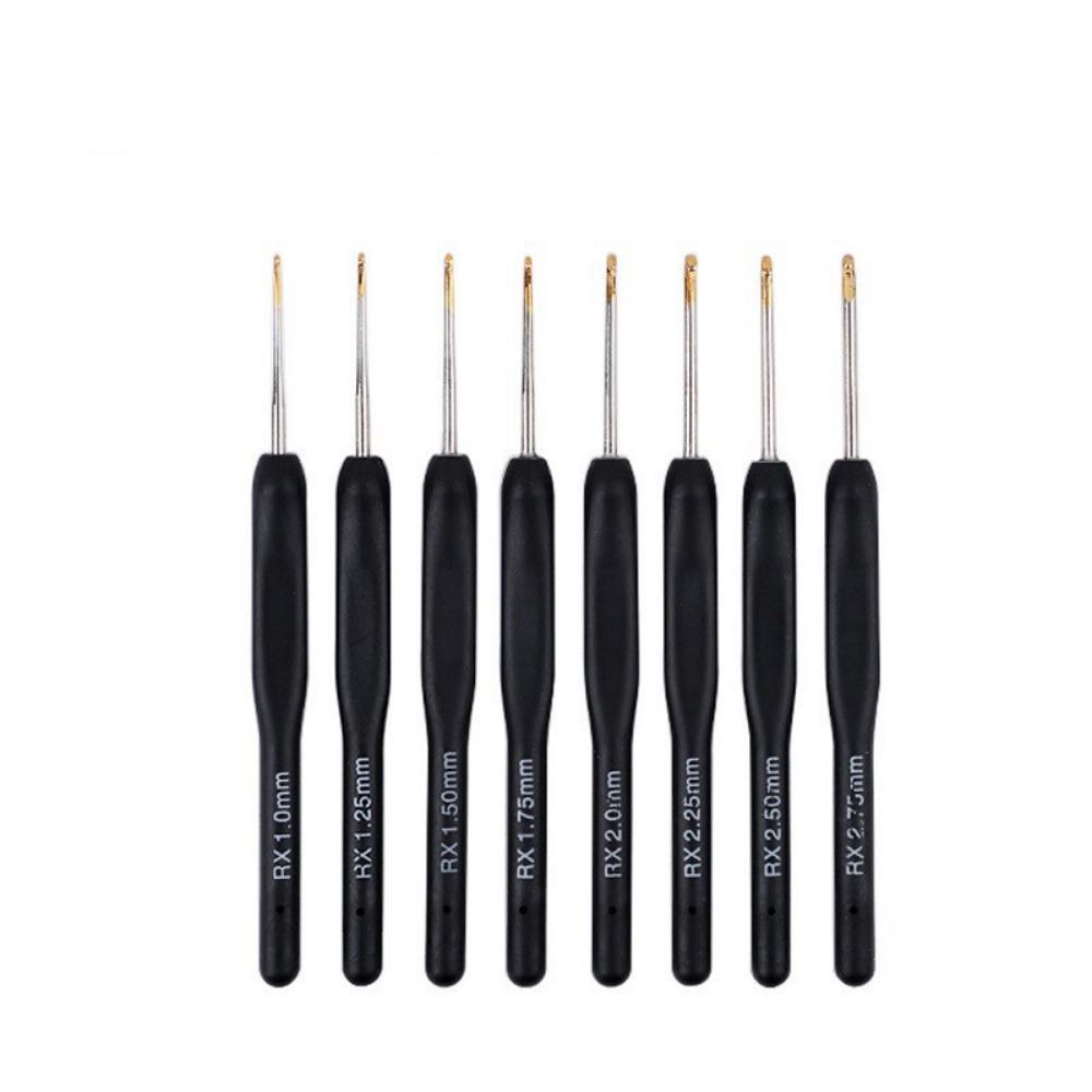 8/9Pcs Ergonomic Handle Crochet Hooks Kit Silicone Soft Handle Aluminum Crochet Crochet Needles Set DIY Handmade Craft Anti-rust