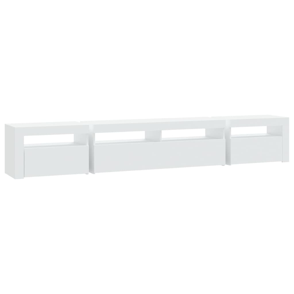 Vidaxl TV Cabinet with LED Lighting, White, 240X35X40 Cm