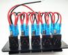 5 Gang On/Off Rocker Switch Panel Dual LED Light Car  Marine Boat Waterproof 12V/24V