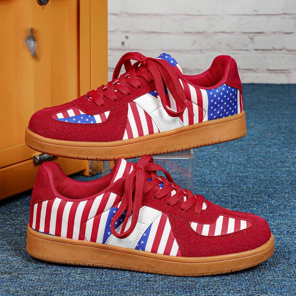 Women Retro Sneakers Versatile Leisure Shoes Men's Walking Jogging Shoes Casual Sports Shoes  Ins Trendy PU Leather Flats