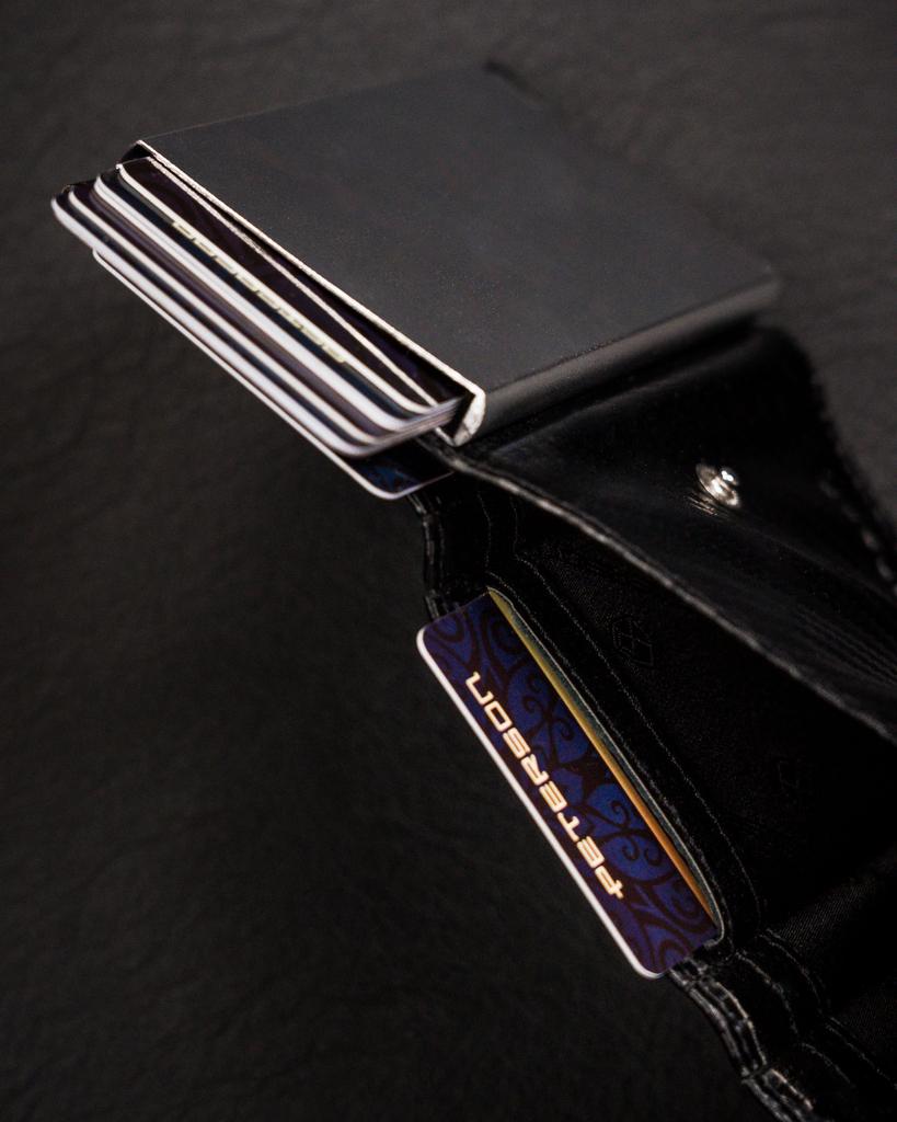 Men's Leather Wallet PTN W882-CF-4536 Black
